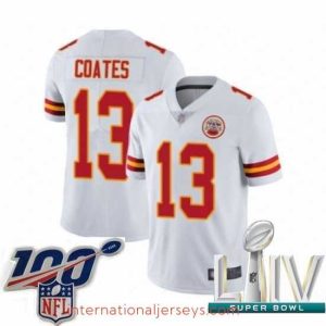 Superb 2020 Super Bowl LIV Kansas City Chiefs #13 Sammie Coates White Vapor Untouchable Limited Player Football Jersey
