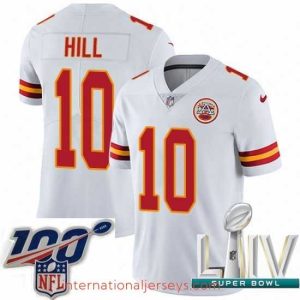 Superior 2020 Super Bowl LIV Nike Kansas City Chiefs #10 Tyreek Hill White Vapor Untouchable Limited Player NFL Jersey