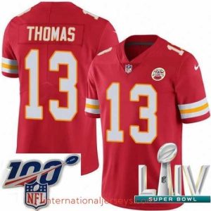 Outstanding 2020 Super Bowl LIV Nike Kansas City Chiefs #13 De'Anthony Thomas Red Team Color Vapor Untouchable Limited Player NFL Jersey
