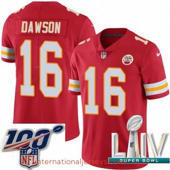 Outstanding 2020 Super Bowl LIV Nike Kansas City Chiefs #16 Len Dawson Red Team Color Vapor Untouchable Limited Player NFL Jersey