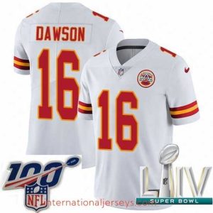 Outstanding 2020 Super Bowl LIV Nike Kansas City Chiefs #16 Len Dawson White Vapor Untouchable Limited Player NFL Jersey