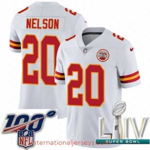 Superb 2020 Super Bowl LIV Nike Kansas City Chiefs #20 Steven Nelson White Vapor Untouchable Limited Player NFL Jersey