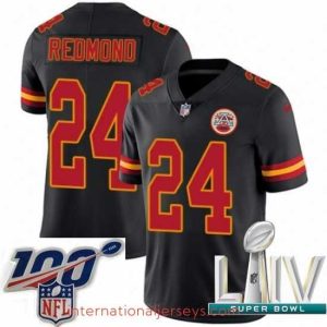 Top notch 2020 Super Bowl LIV Nike Kansas City Chiefs #24 Will Redmond Limited Black Rush Vapor Untouchable NFL Jersey