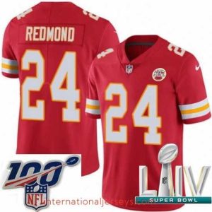 High quality 2020 Super Bowl LIV Nike Kansas City Chiefs #24 Will Redmond Red Team Color Vapor Untouchable Limited Player NFL Jersey