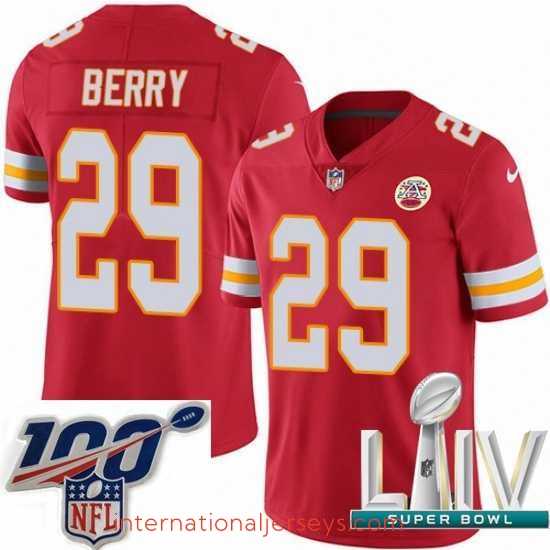 Deluxe 2020 Super Bowl LIV Nike Kansas City Chiefs #29 Eric Berry Red Team Color Vapor Untouchable Limited Player NFL Jersey