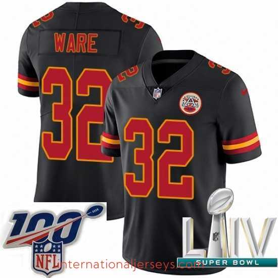 Top notch 2020 Super Bowl LIV Nike Kansas City Chiefs #32 Spencer Ware Limited Black Rush Vapor Untouchable NFL Jersey