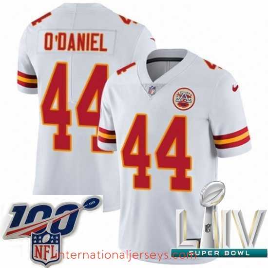 Superb 2020 Super Bowl LIV Nike Kansas City Chiefs #44 Dorian O'Daniel White Vapor Untouchable Limited Player NFL Jersey
