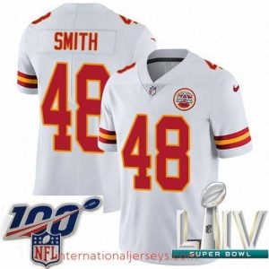 Top notch 2020 Super Bowl LIV Nike Kansas City Chiefs #48 Terrance Smith White Vapor Untouchable Limited Player NFL Jersey
