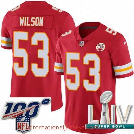 High quality 2020 Super Bowl LIV Nike Kansas City Chiefs #53 Ramik Wilson Red Team Color Vapor Untouchable Limited Player NFL Jersey