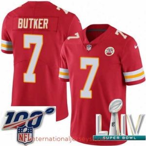 Exceptional 2020 Super Bowl LIV Nike Kansas City Chiefs #7 Harrison Butker Red Team Color Vapor Untouchable Limited Player NFL Jersey