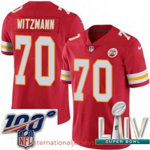 Superior 2020 Super Bowl LIV Nike Kansas City Chiefs #70 Bryan Witzmann Red Team Color Vapor Untouchable Limited Player NFL Jersey