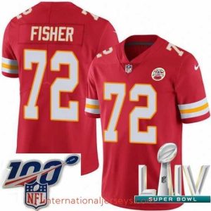 Superior 2020 Super Bowl LIV Nike Kansas City Chiefs #72 Eric Fisher Red Team Color Vapor Untouchable Limited Player NFL Jersey
