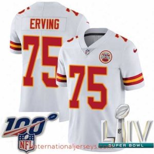 Exquisite 2020 Super Bowl LIV Nike Kansas City Chiefs #75 Cameron Erving White Vapor Untouchable Limited Player NFL Jersey