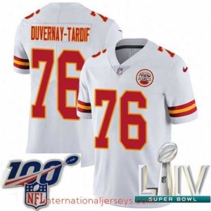 Deluxe 2020 Super Bowl LIV Nike Kansas City Chiefs #76 Laurent Duvernay-Tardif White Vapor Untouchable Limited Player NFL Jersey