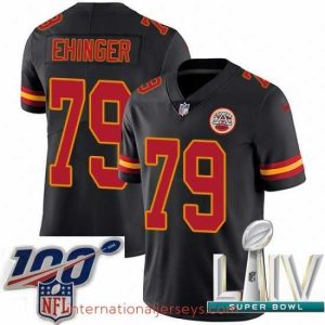 Premium 2020 Super Bowl LIV Nike Kansas City Chiefs #79 Parker Ehinger Limited Black Rush Vapor Untouchable NFL Jersey