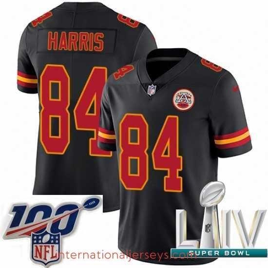 Exquisite 2020 Super Bowl LIV Nike Kansas City Chiefs #84 Demetrius Harris Limited Black Rush Vapor Untouchable NFL Jersey