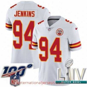 Deluxe 2020 Super Bowl LIV Nike Kansas City Chiefs #94 Jarvis Jenkins White Vapor Untouchable Limited Player NFL Jersey