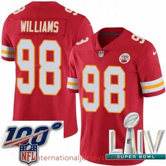Finest 2020 Super Bowl LIV Nike Kansas City Chiefs #98 Xavier Williams Red Team Color Vapor Untouchable Limited Player NFL Jersey