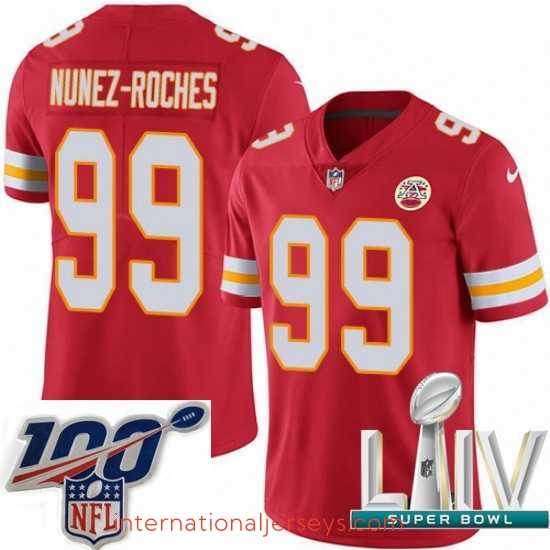 Premium 2020 Super Bowl LIV Nike Kansas City Chiefs #99 Rakeem Nunez-Roches Red Team Color Vapor Untouchable Limited Player NFL Jersey