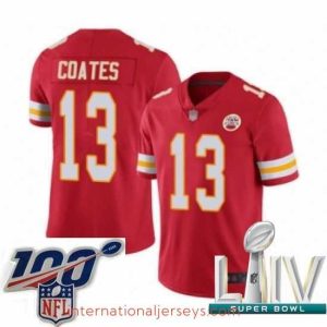 Exceptional 2020 Super Bowl LIV Kansas City Chiefs #13 Sammie Coates Red Team Color Vapor Untouchable Limited Player Football Jersey