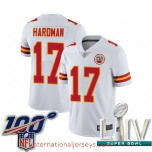 Exquisite 2020 Super Bowl LIV Kansas City Chiefs #17 Mecole Hardman White Vapor Untouchable Limited Player Football Jersey