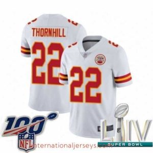 Deluxe 2020 Super Bowl LIV Kansas City Chiefs #22 Juan Thornhill White Vapor Untouchable Limited Player Football Jersey