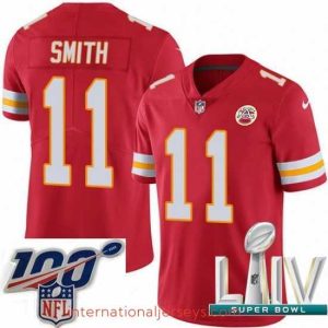 Finest 2020 Super Bowl LIV Nike Kansas City Chiefs #11 Alex Smith Red Team Color Vapor Untouchable Limited Player NFL Jersey