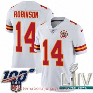 Superior 2020 Super Bowl LIV Nike Kansas City Chiefs #14 Demarcus Robinson White Vapor Untouchable Limited Player NFL Jersey