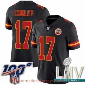 Top notch 2020 Super Bowl LIV Nike Kansas City Chiefs #17 Chris Conley Limited Black Rush Vapor Untouchable NFL Jersey