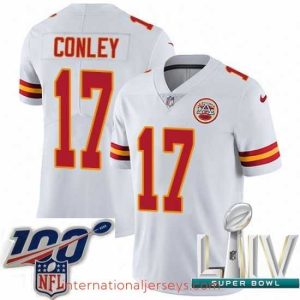 Premium 2020 Super Bowl LIV Nike Kansas City Chiefs #17 Chris Conley White Vapor Untouchable Limited Player NFL Jersey