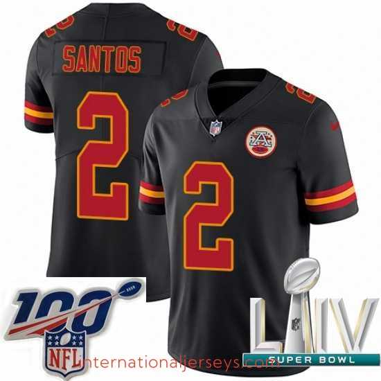 Exquisite 2020 Super Bowl LIV Nike Kansas City Chiefs #2 Cairo Santos Limited Black Rush Vapor Untouchable NFL Jersey