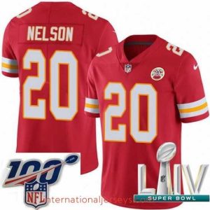 Superior 2020 Super Bowl LIV Nike Kansas City Chiefs #20 Steven Nelson Red Team Color Vapor Untouchable Limited Player NFL Jersey