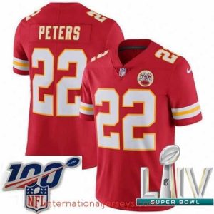 Deluxe 2020 Super Bowl LIV Nike Kansas City Chiefs #22 Marcus Peters Red Team Color Vapor Untouchable Limited Player NFL Jersey
