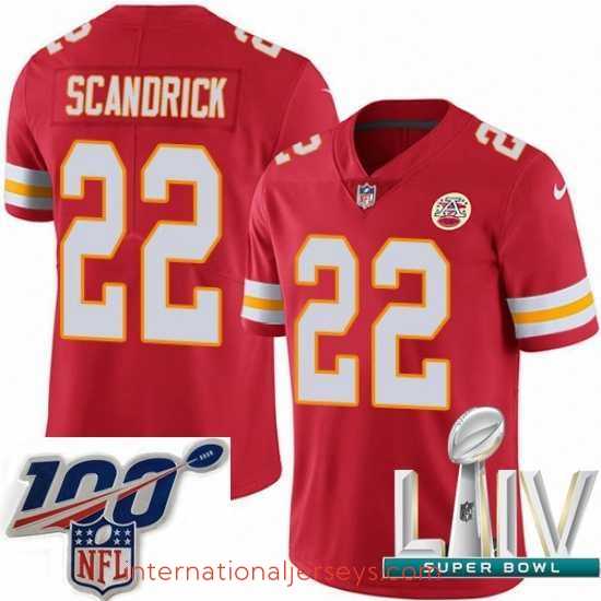 High quality 2020 Super Bowl LIV Nike Kansas City Chiefs #22 Orlando Scandrick Red Team Color Vapor Untouchable Limited Player NFL Jersey