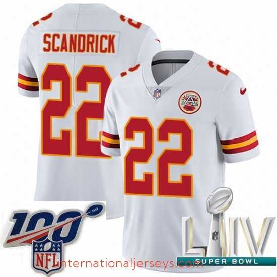 Finest 2020 Super Bowl LIV Nike Kansas City Chiefs #22 Orlando Scandrick White Vapor Untouchable Limited Player NFL Jersey