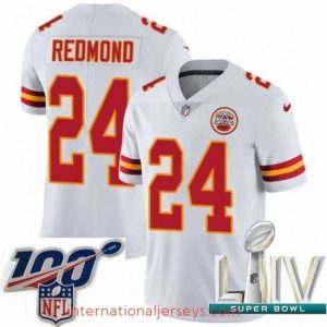 High quality 2020 Super Bowl LIV Nike Kansas City Chiefs #24 Will Redmond White Vapor Untouchable Limited Player NFL Jersey