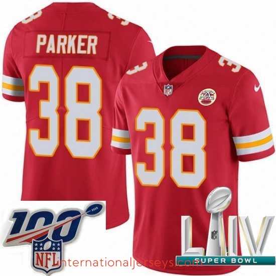 High quality 2020 Super Bowl LIV Nike Kansas City Chiefs #38 Ron Parker Red Team Color Vapor Untouchable Limited Player NFL Jersey