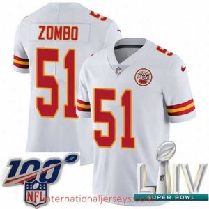 Deluxe 2020 Super Bowl LIV Nike Kansas City Chiefs #51 Frank Zombo White Vapor Untouchable Limited Player NFL Jersey
