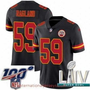 Exceptional 2020 Super Bowl LIV Nike Kansas City Chiefs #59 Reggie Ragland Limited Black Rush Vapor Untouchable NFL Jersey