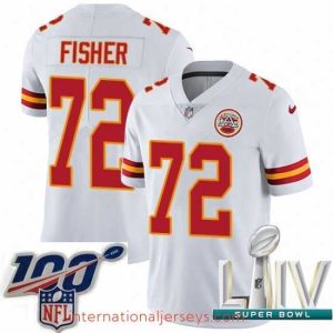Exquisite 2020 Super Bowl LIV Nike Kansas City Chiefs #72 Eric Fisher White Vapor Untouchable Limited Player NFL Jersey