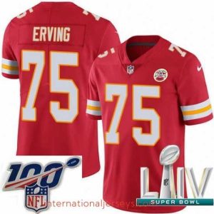 Top notch 2020 Super Bowl LIV Nike Kansas City Chiefs #75 Cameron Erving Red Team Color Vapor Untouchable Limited Player NFL Jersey
