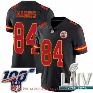 Exceptional 2020 Super Bowl LIV Nike Kansas City Chiefs #84 Demetrius Harris Limited Black Rush Vapor Untouchable NFL Jersey