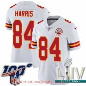 Exceptional 2020 Super Bowl LIV Nike Kansas City Chiefs #84 Demetrius Harris White Vapor Untouchable Limited Player NFL Jersey