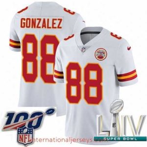 Finest 2020 Super Bowl LIV Nike Kansas City Chiefs #88 Tony Gonzalez White Vapor Untouchable Limited Player NFL Jersey