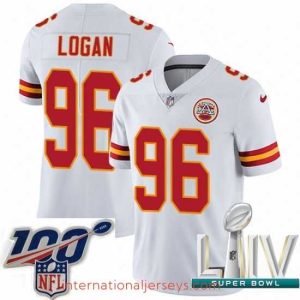 Exceptional 2020 Super Bowl LIV Nike Kansas City Chiefs #96 Bennie Logan White Vapor Untouchable Limited Player NFL Jersey