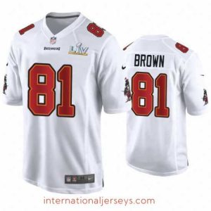 Finest Antonio Brown Buccaneers White Super Bowl Lv Game Fashion Jersey
