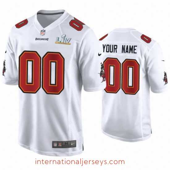 Premium Custom Buccaneers White Super Bowl Lv Game Fashion Jersey