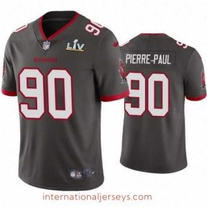 Deluxe Jason Pierre Paul Buccaneers Pewter Super Bowl Lv Vapor Limited Jersey