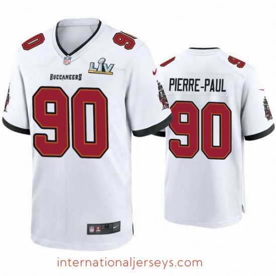 High quality Jason Pierre Paul Buccaneers White Super Bowl Lv Game Jersey