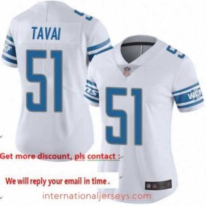 Finest Lions 51 Jahlani Tavai White Stitched Football Vapor Untouchable Limited Jersey